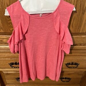 Juicy Couture Coral Top with Open Sleeve M